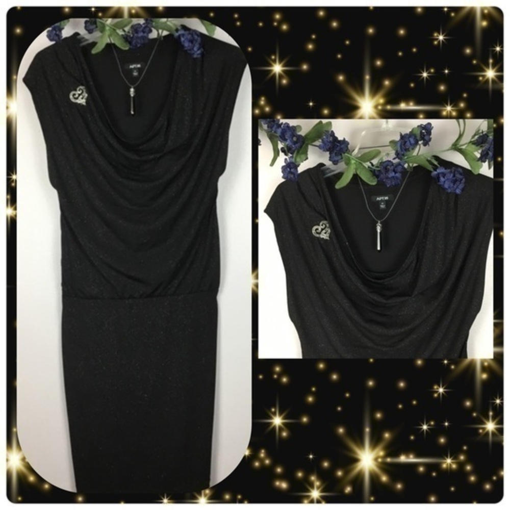 APT. 9 Sleeveless Party Wedding Cocktail Graduation Evening Dress Black Med